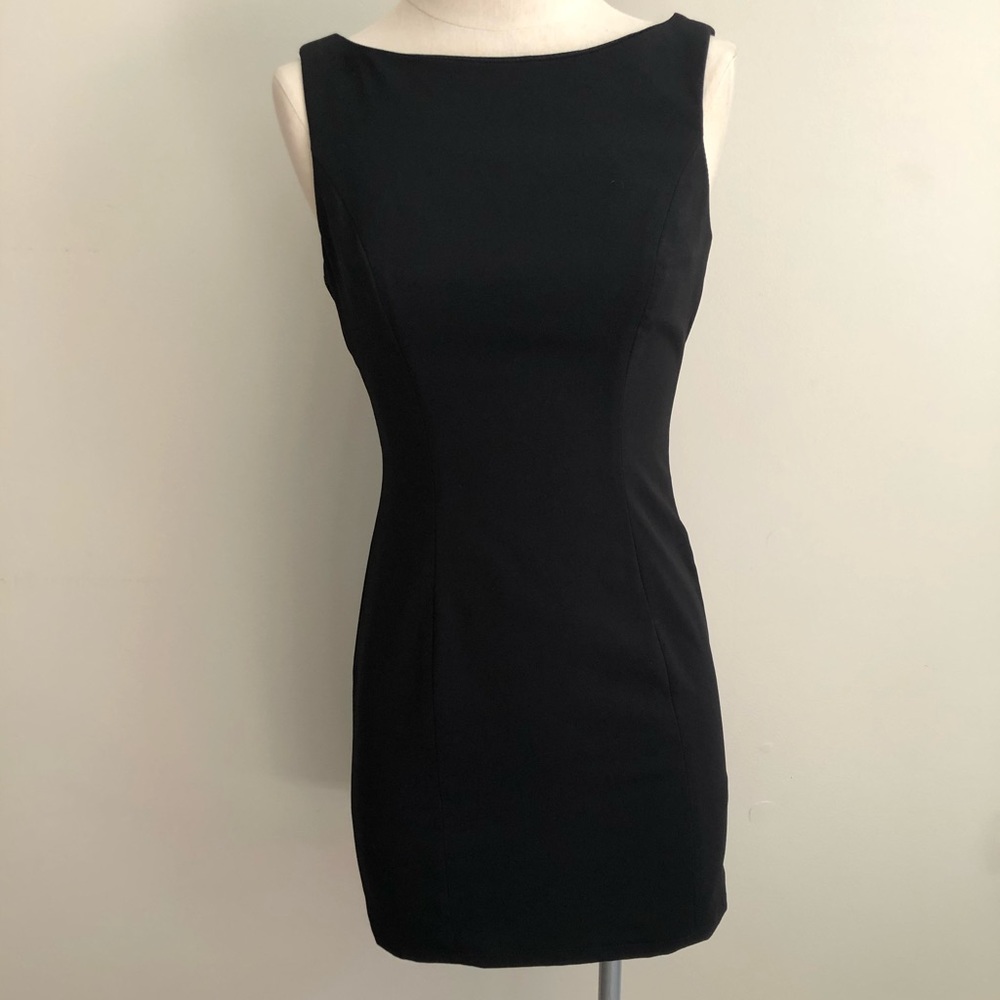 Deep plunge Bow Back Dress